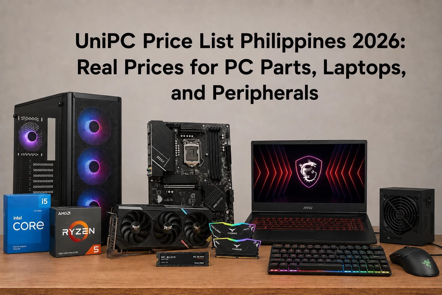 UniPC Price List Philippines 2026: Real Prices for PC Parts, Laptops, and Peripherals