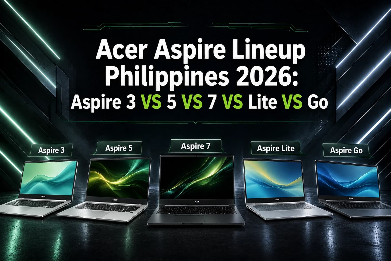 Acer Aspire Lineup Philippines 2026: Aspire 3 vs 5 vs 7 vs Lite vs Go